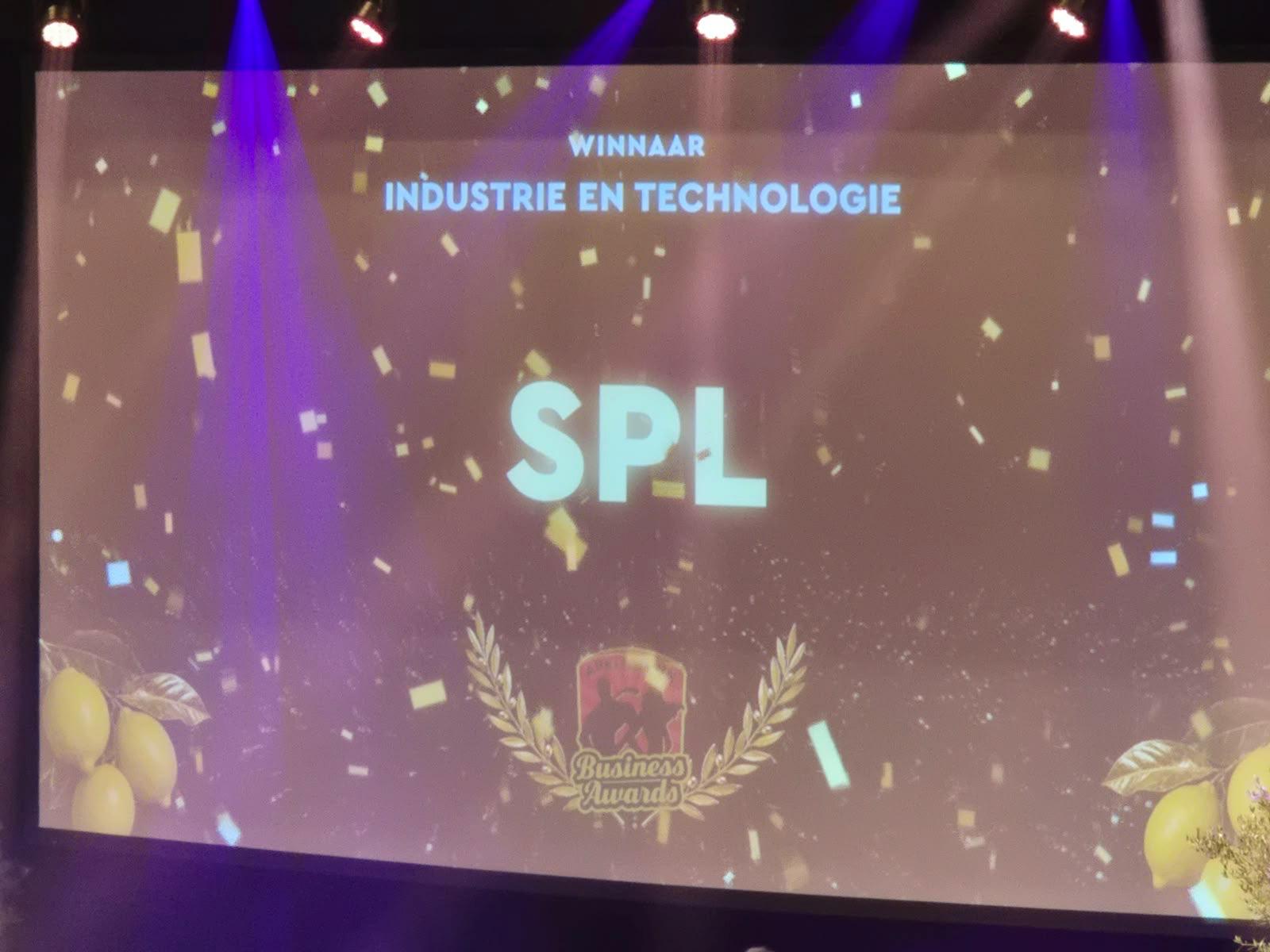 SPL winnaar in de categorie Industrie & Technologie bij de Apeldoorn Business Awards 2026